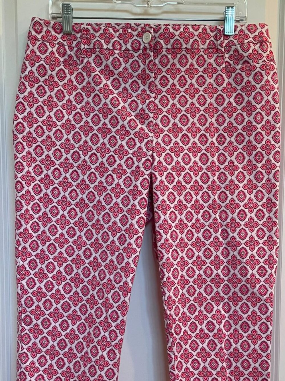 TALBOTS Women’s Pink Multicolor Pants, Size 16